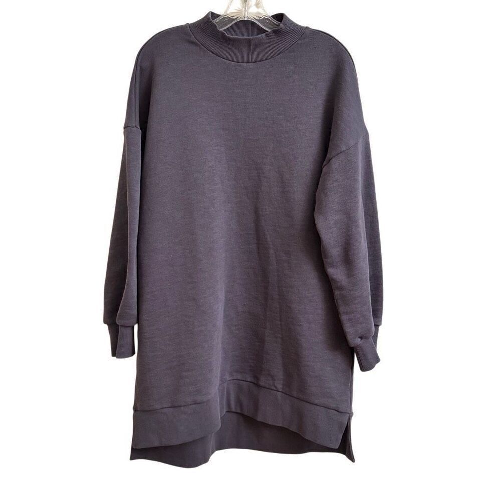 Sweaty Betty Urban Gray Organic Cotton One & Done Sweatshirt Dress Size 8-10